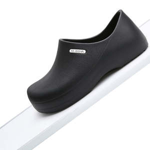 Sepatu Kerja Anti Air Anti Minyak Chef Master Cook Restoran Medis Anti Selip EVA Steel Toe Safety Kitchen Clogs EVA - Product Image 1