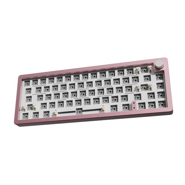 YUNZII AL66 Custom DIY 65% CNC Aluminum Knob Barebone Hot Swappable Wireless Ergonomic RGB Mechanical Keyboard Kit Barebone Kit