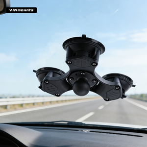 VINmounts new 1-inch ball head single suction mount, RAM B double socket arm compatible, Car window installation - Product Image 6