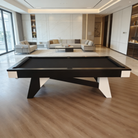 Mesa de Billar de Lujo Personalizada de 9 pies, Madera Maciza de Roble, Goma K66, Bolsillos de Cuero Genuino, Pizarra JiuJiang, Sistema de Retorno de Bolas, Alta Calidad