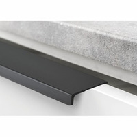 Poignées de tiroir en aluminium, poignées de doigts pour armoires, tiroirs en nickel