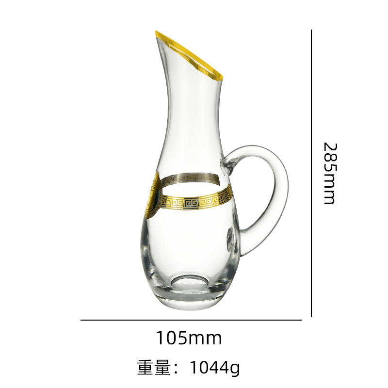 Elizabeth gold decanter-beveled mouth