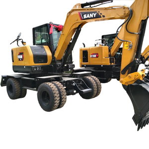 Excavadora de ruedas Sany 65 de diseño de gama alta, SY65W excavadoras de ruedas, actualización hidráulica completa, excavadoras agrícolas sy65 de 6 toneladas a la venta - Product Image 1
