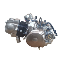 Moteurs de moto 110cc 4 temps refroidis par air en acier argenté, pièces d'assemblage, allumage CDI, 1 cylindre