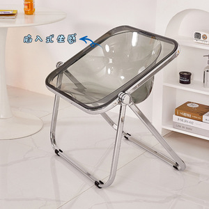 Silla Plegable Moderna para Restaurante, Uso Comercial, Metal y Plástico, Diseño Minimalista, Ahorra Espacio, Resistente y Fuerte, para Comedor y Exteriores - Product Image 3