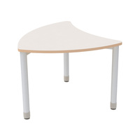 Ensemble chaise et bureau d'école à hauteur réglable de forme triangulaire au design moderne, avec fonctionnalités collaboratives multifonctions pour utilisation en atelier