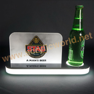 Black Led Acrylic Three Bottle for Eco-friendly Wine Display Rack with Custom Logo Wholesale - Product Image 1
