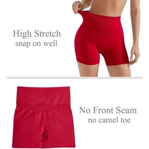 กางเกงขาสั้นออกกำลังกายสำหรับผู้หญิง FOXA เอวสูง ไร้ตะเข็บ ทรง Biker Shorts กางเกงโยคะ - Product Image 4