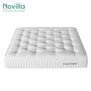 Venta al por mayor de fábrica, colchón de resortes de bolsillo de espuma viscoelástica híbrido de felpa suave moderno de 14 pulgadas, alivio de presión de apoyo King - Product Image 3