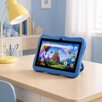Tablet Anak Sistem Android 7 inci Bersertifikasi CE FCC RoHS |   RAM 4GB ROM 32GB Layar Ramah Mata |   Tablet Belajar Pendidikan Profesional