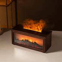 Nouvelle cheminée de bureau moderne, diffuseur d'aromathérapie, simulation de flamme 3D, humidificateur ultrasonique, télécommande, technologie de capteur