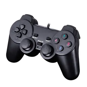 Wholesale Dual Shock P2 Wired Controller for P2 Built-in-Double Vibration Motors Wired Joystick Video Game Consoles Gamepads