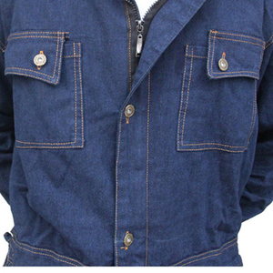 <span class=keywords><strong>Ropa</strong></span> de trabajo de mezclilla Overoles de reparación de automóviles de talla grande Monos soldados de manga larga a prueba de polvo con LOGO - Product Image 2
