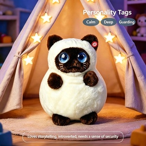 Gatto di Peluche AI per l'Apprendimento in Classe, Animale di Peluche Educativo con <span class=keywords><strong>Quiz</strong></span> Enciclopedico, Giocattolo Intelligente per Bambini - Product Image 5