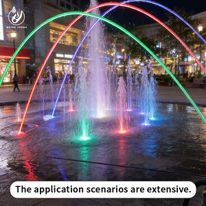 Fontana a Onde Scintillanti Moderna in Acciaio Inossidabile per Esterni, Giardini e Piazze - Effetto <span class=keywords><strong>Acqua</strong></span> Ondulata Commerciale - Product Image 4