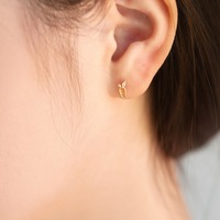 Dyslam – boucles d'oreilles de pâques en argent Sterling 925, plaqué or 18K, petit lapin avec radis, Zircon cubique, petits clous, bijoux pour femmes