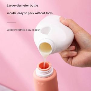 Offre Spéciale – Flacons de Voyage Portables en Silicone pour Cosmétiques et Articles de Toilette, Style Ouverture Facile, Motif Tendance, Couleurs Vives, Idéaux pour la Maison et l'Extérieur - Product Image 3