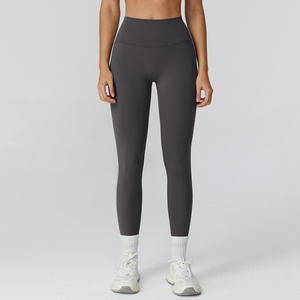 <span class=keywords><strong>Leggings</strong></span> de sport pour femme, taille haute, effet push-up, pour gym, course et fitness, avec logo personnalisé - Product Image 3