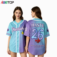 Jersey Baseball Custom Biru Hijau Motif Air dengan Nomor Berhias Rhinestone untuk Pakaian Olahraga Kasual Lengan Pendek Kancing Depan Celana Pendek
