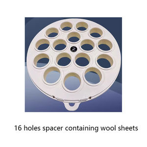 حامل كرات البلياردو البلاستيكي الأبيض المتين ذو 16 فتحة من <span class=keywords><strong>DR</strong></span>.، منظف وملمع ومسند كرات البلياردو، بديل أمريكي - Product Image 6