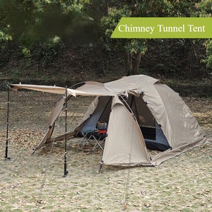 <span class=keywords><strong>Tente</strong></span> <span class=keywords><strong>tunnel</strong></span> étanche à double couche pour 1 à 2 <span class=keywords><strong>personnes</strong></span> résistante au feu avec jupe à neige Structure d'une chambre à coucher - Product Image 2