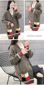 Cashmere top Cardigan <span class=keywords><strong>donna</strong></span> moda <span class=keywords><strong>estetica</strong></span> Designer di lusso coreano Vintage inverno tendenza maglioni Cardigan per le donne nuovo - Product Image 3