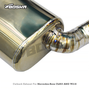 Direct-fit OEM Boska Exhaust System For Mercedes-Benz CLS63 AMG W218 5.5T 2013-2017 Lightweight Titanium Muffler With Black Tips - Product Image 3