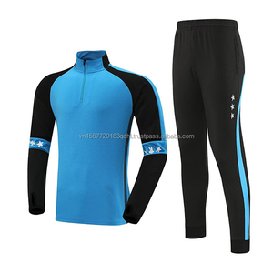 เสื้อฟุตบอลฤดูใบไม้ร่วงฤดูหนาวปี 2026 แจ็คเก็ตแขนยาวแบบซิปครึ่งตัว พิมพ์ลาย ระบายอากาศได้ดี ชุดฝึกซ้อมสำหรับเด็กและผู้ใหญ่ ผ้าฟลีซ - Product Image 4