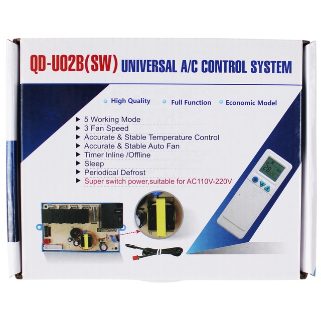 QD-U02BSW Universal Air Conditioner Control Board AC110V-220V , Main PCB & Motherboard Compatible with Multiple Brands