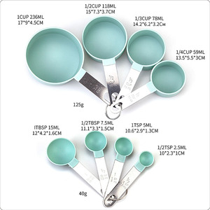 Stainless Steel <b>Measuring</b> <b>Cups</b> And Spoons Set 8 Pieces With Graduations <b>For</b> <b>Baking</b> Coffee Milk Powder - Product Image 1