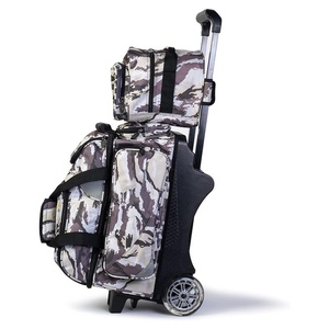 brunswick Super-large Capacity Accessory Pocket Bowling <b>Bags</b> <b>with</b> <b>Wheels</b> and Separate Shoe Compartment <b>with</b> Retractable Handle - Product Image 1