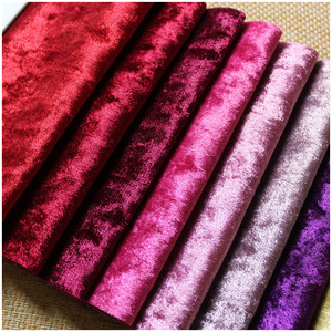 Tissu coréen en velours, Polyester, Spandex, Stretch, tricot, uni, glace pilée, velours, brillant, pour vêtements, pas cher - Product Image 5