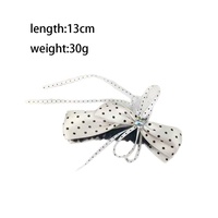 Ruban en satin Daou 13 cm à pois doux pour nœuds, pinces à cheveux en plastique, accessoires de mode pour femmes, vente en gros