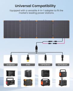 Panneau solaire portable ZOUPW 450W 38V N-Type 16BB 25% Haute efficacité Chargeur solaire pliable EcoFlow Delta/Anker - Product Image 3