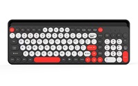 FV-866 Custom Round Keycaps 105-key Wireless Keyboard Colorful Waterproof Three-mode Pudding Keycaps Game Office Keyboard Gift