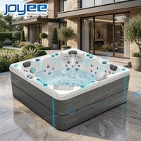 JOYEE Spa extérieur pour 5 personnes avec système de contrôle Balboa, bain de massage en acrylique Ariestech pour jardin, hôtel, terrasse