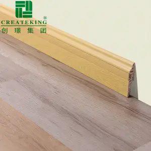 China Supplier CREATEKING PVC Foaming Skirting Board For Wall Foot Decoration Waterproof OEM Skirting Profiles