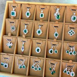 Bijoux fins luxe 100% 925 chaîne à maillons en argent sterling 1.0ct moissanite diamant collier pour femmes cadeau d'anniversaire - Product Image 1