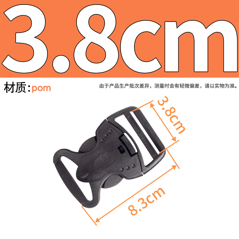 Hebilla de doble seguridad de 3,8 cm.