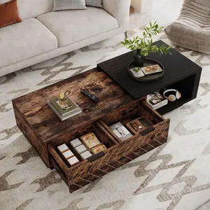 <span class=keywords><strong>Table</strong></span> <span class=keywords><strong>basse</strong></span> <span class=keywords><strong>rétro</strong></span> combinant une fonction de nidification pratique et des performances extensibles - Product Image 5