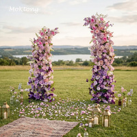 Décoration de toile de fond pour mariage, anniversaire, événement, arrangement floral, couleur personnalisable, arche 7ft+7.55ft violet, lilas, lavande