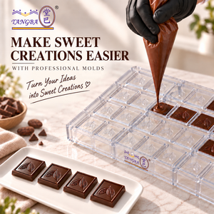 Moule à chocolat carré 3D classique Tangba en polycarbonate, en forme de bloc, personnalisable, pour fruits et cacao - Product Image 5