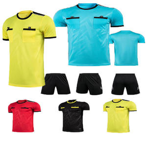 卸売サッカー審判ユニフォーム通気性ショートジャージ審判シャツセットユニセックス100%ポリエステルサッカー審判服セール - Product Image 2