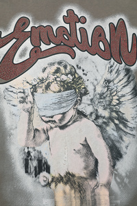 Camiseta Casual de Algodón de 260g para Hombre, Diseño <span class=keywords><strong>Vintage</strong></span>, Transpirable, Ecológica, con Estampado de Pulpo Alienígena de Emociones Mixtas, Talla Grande - Product Image 6