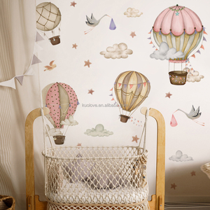 Étoiles et nuages envoyer enfant oiseau dessin animé stickers muraux <span class=keywords><strong>chambre</strong></span> de bébé maternelle décoration papier peint autocollants auto-adhésifs - Product Image 6