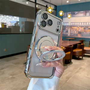เคสโทรศัพท์แบบมีวงแหวนติดกระจกกลิตเตอร์หรูหราสำหรับ iPhone 18Pro Max 17 Air 16 15 Plus 14 13 12 11 พร้อมฝาครอบชุบเคลือบ - Product Image 6