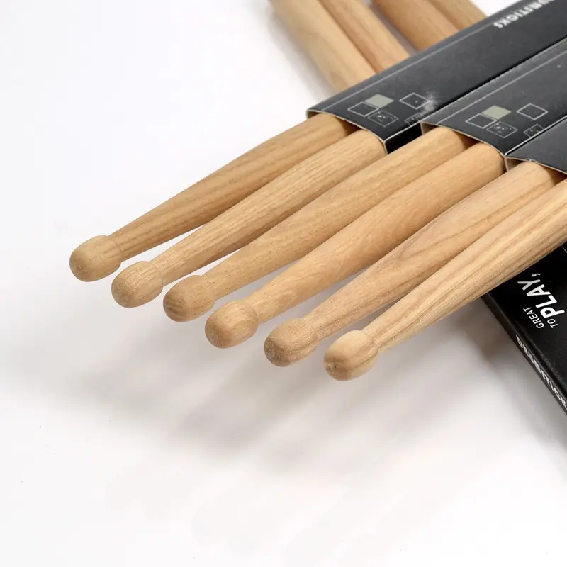 OEM/ODM ฝึก Hickory กลอง Stick 5A 7A พรีเมี่ยมไม้ตีกลองเมเปิ้ลเด็กผู้ใหญ่กลองชุดใช้