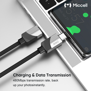 Cable de Carga Rápida Tipo-C para Teléfono Móvil Miccell Pd 240W, Cable de Carga Rápida de Aleación de Aluminio para Teléfono <span class=keywords><strong>Celular</strong></span> - Product Image 6