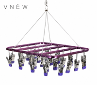 Nouveau cintre multifonction en aluminium léger avec pinces pour la lessive