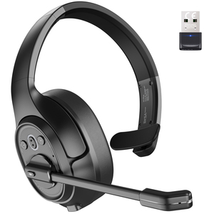 EKSA H1Plus auricolare bt wireless office auricolare tipo <span class=keywords><strong>c</strong></span> stile Mono-ear con Dongle e microfono ENC per uso in ufficio con 50 ore <span class=keywords><strong>W</strong></span> - Product Image 1